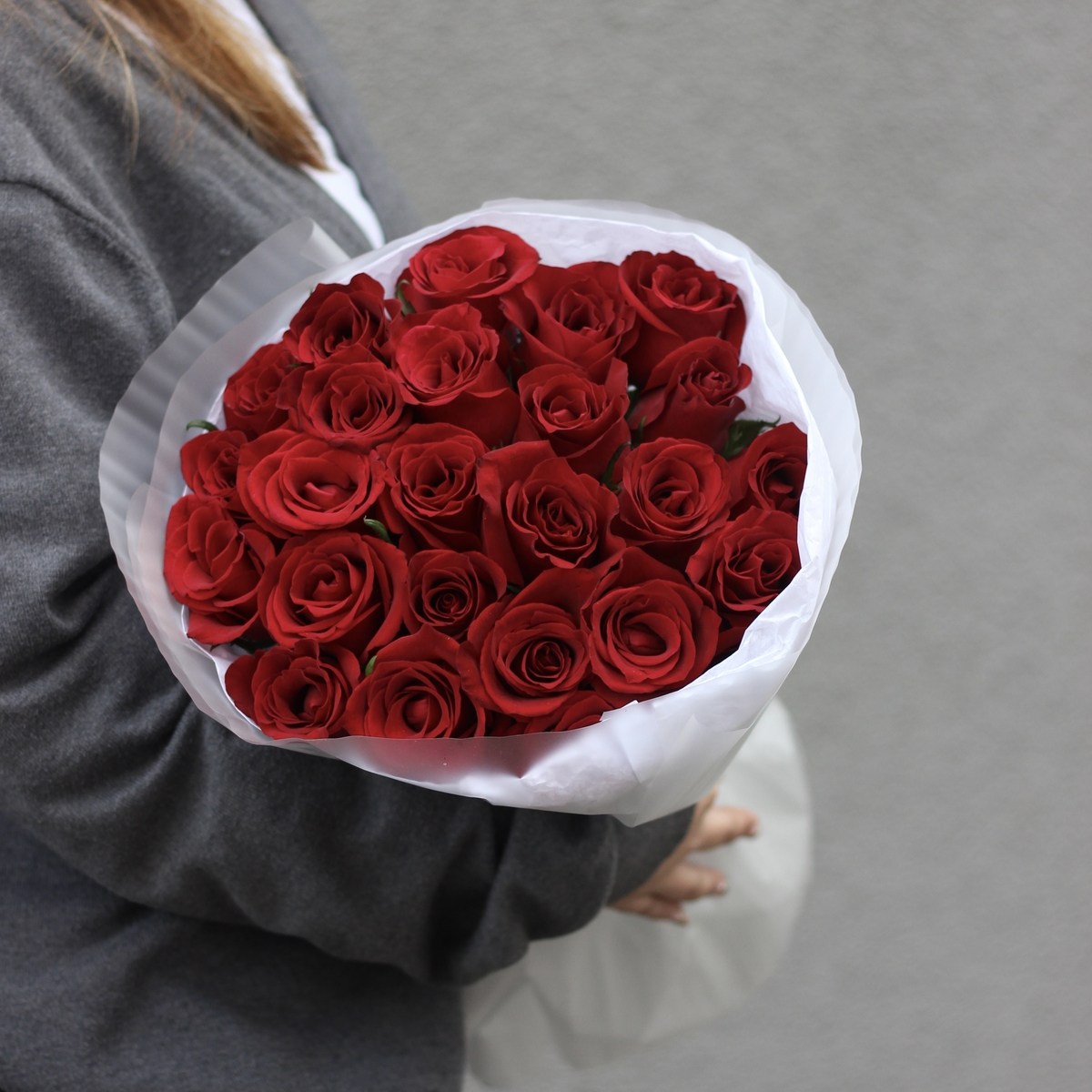 Букет 25 красных роз